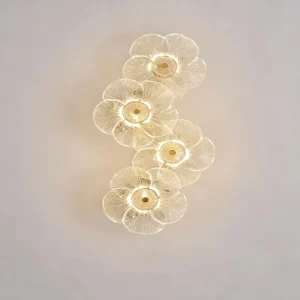 French Iron LED Flower Wall Lamp Elegant & Luxurious Traditional Design High CRI 90 Warranty for Hotel Living Room Decor