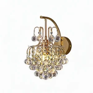 French Luxury Crystal LED Wall Lamp Modern European Design Warm White Decorative Wall Sconce for Corridor Bedroom Living Room