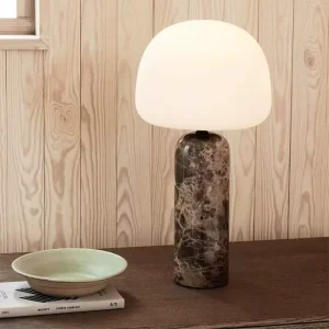 French Luxury Marble Table Lamp for Modern Villa E26 AC Power Supply Dome Shade for Living Room Bedroom Decorative Table Lamps