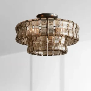 French Luxury Retro Glass Chandelier Creative Villa Pendant Lighting for Living Room Bedroom Dining Room Hotel Decoration