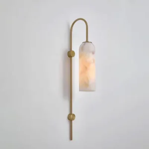 French Minimalist Marble Wall Lamp Artistic Design for Background Wall Corridor Living Room Post Modern Bedroom Bedside Sconce