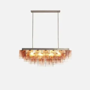 French Murano Glass LED Chandelier Pendant Lamp Luxury Vintage Design Middle Size for Villa Hotel Dining Living Bedroom Ceiling