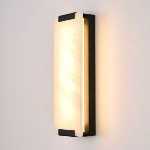 French Natural Alabaster Wall Lamp Light Luxury Sconce for Living Room Bedside Study Balcony and Corridor Background Decor