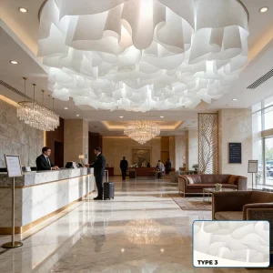 French Textured Dupond Paper Grade Ceiling Decorations Dye Sublimation Portable Lightweight Wedding Exhibition Equipment
