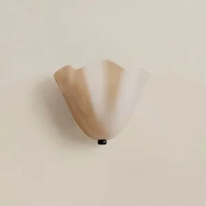 French Vintage Shell Flower Glass Wall Sconce Ambient Light for Bedroom Living Room Corridor