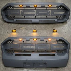 Front Grille LED Amber Light Raptor Style Cover 12V Model LED RGTY Universal Fit Ranger Aftermarket