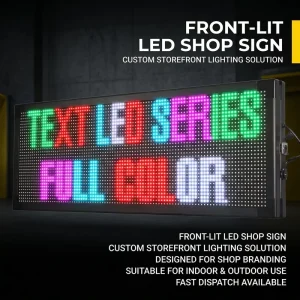 Front-Lit Full Color LED Shop Sign Text LED Series Indoor Outdoor Storefront Lighting Solution