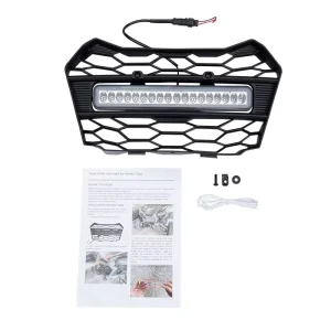 Front Mesh Grille with LED Light Bar for Honda Talon 1000R 1000X 1000X-4