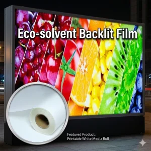 Front Print Backlit Film Eco Solvent Ink Compatible Anti Curl Vivid Color for Retail Store Light Box Sign
