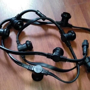 Frost Resistant Heavy Duty Rubber Cable Festoon Lights IP65 Outdoor Connectable String Lighting for European Winter Garden