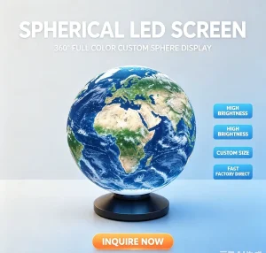 Full Color 360 Degree Spherical LED Screen Custom Round Ball LED Display for Event Museum Decoration