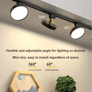 Full-spectrum Aluminum LED Track Spotlights Track-mounted for Clothing Stores Shops Livestream Studios Soft Lighting CRI 98