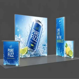 Fully Customized Modular Aluminum LED Light Box High Brightness Multi angle Booth Plan for Corporate Event Brand