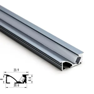 Furniture Cabinet Closet Recessed LED Profile 45 Angle Aluminium Profile for LED Lighting Strips