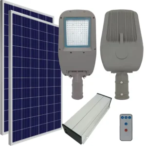 G03Series 800W Shoebox All in 3 Streetlight Hybrid AC DC Aluminum Tempered Glass Solar Power LED Bend Street Light for Roadway
