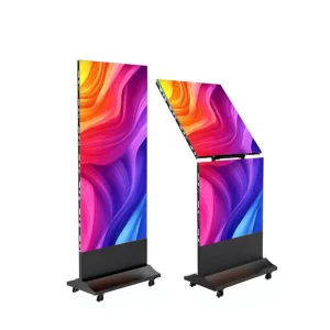 GOB P1.2 P1.5 P1.8 P2.5 Digital Foldable Portable Indoor LED Poster Display Banner Totem Stand Screen for Shop Store