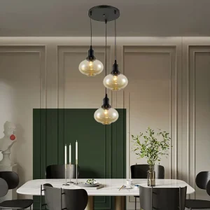 Ganva Modern Home Decoration Hotel Project Ceiling Hanging Glass LED Chandeliers Pendant Light