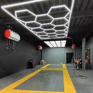 Garage LED Light Ceiling Car Detailing LED Garage Light Hexagon Ceiling Light