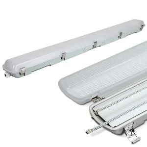 Garage Triproof Motion Sensor Emergency LED Weatherproof Linear Light Fixture with Dimmable Option and 5 Year Warranty