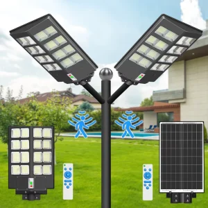 Gebosun High Lumens 600W 800W 1000W Powered Double Arm Waterproof IP65 Lamp Outdoor LED Solar Street Light