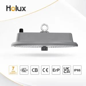 Germany Warehouse 7 Year Warranty 100 200W Adjustable 200lm W Liteon 5050 PC Lens IP66 IK08 UGR Below 22 UFO LED High Bay Light