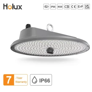Germany Warehouse 7 Year Warranty 200lm W Liteon 5050 LED PC Lens Diecast Aluminum 75 To150W IP66 IK08 UFO LED High Bay Light
