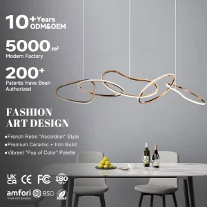 Gilded Height Adjustable Iron LED Chandelier Pendant Light for Elite Club Penthouse Lounge Private Wine Cellar
