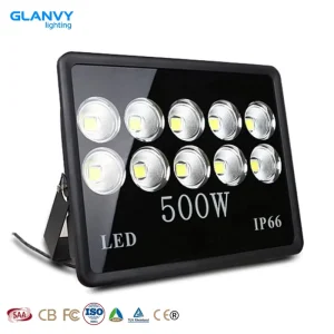 Glanvy 300W LED Sports Floodlight 100lm w PF>0.95 IP66 Die cast Aluminum Outdoor Stadium Court High Pole Area Lighting