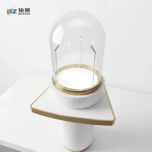 Glass Jewelry Counter LED Strip Light Jewelry Display Cabinet Lockable Jewelry Showcase
