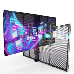 Glass Window Video Wall LED Advertising Transparent Display HD P3.9 7.8 Transparent LED Screen for Shopping Mall