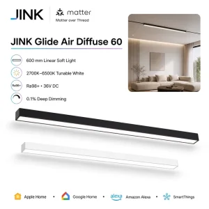 Glide Air Diffuse 60 Matter over Thread 600mm Ra98 Tunable White Magnetic Linear Track Light Apple Google Alexa SmartThings