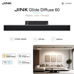 Glide Diffuse 60 Matter Over Thread 600mm CRI90 Tunable White Magnetic Linear Track Light