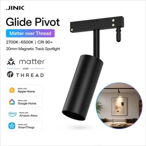 Glide Pivot Matter Over Thread 20mm CRI90 Tunable White Magnetic Track Spotlight