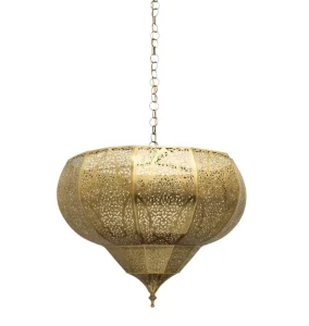 Gold Dodecagonal Pendant Ceiling Light 304 Stainless Steel 5mm Laser Cut Modern Simple LED Chandelier for Mosque