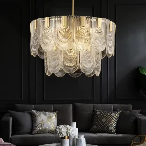 Gold LED Glass Pendant Light Hanging Chandeliers & Pendant Lights Forliving Room