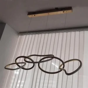 Golden Circles Decorative LED Pendant Ceiling Light for Hotel Surface Install Living Room