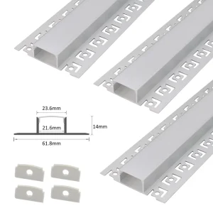 Good Quality 036 Led Alu Profile Drywall 62*14mm Recessed Black Silver Custom Mall Drywall Led Profile