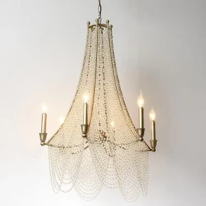 Gorgeous Silver Bronze Chandelier American Village Pendant Light for Home Office Application