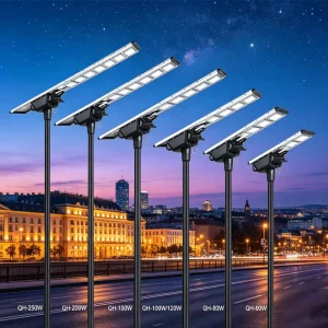 Government Road Lighting 250W All in One Solar Street Light Integrated Solar LED Street Light With Remote Control Dimmable