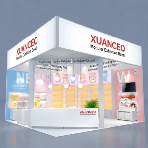 Grand 20x20ft Modular Wooden Exhibition Stand Easy to Assemble Dismantle and Transport