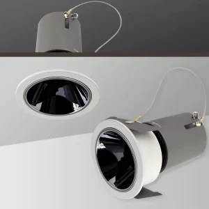 Grey Color Body Dali Commercial Hotel Spotlight LED Ceiling Down Light Cob SMD Adjustable Angle Antiglare Recessed Downlight