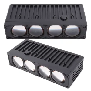 Grille Light LED Projector Lnes 4 Lens 100W 6500K Car Accessories Headlight Front LED Grille Light Biled Projector Lens