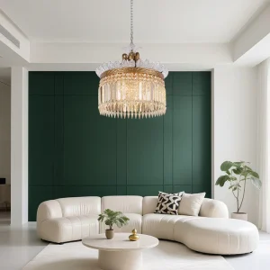 Hallway Ceiling Light Gold Lantern Chandelier Crystal Pendant Lamps