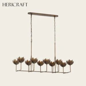 Handcrafted Floral Chandelier Kitchen Pendant Light Elegant Hanging Lamp for Villa Restaurant Hotel Boutique 110V