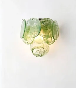 Handmade Glass French Medieval Retro Decorative LED Wall Lamp for Dining Rooms Living Rooms Bedrooms