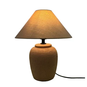 Handmade Wabi sabi Ceramic Table Lamp Modern Retro E26 LED Dimmable Fabric Shade Bedside Light AC Boutique Hotel Interior