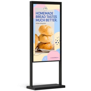 Hanging 55 Inch 2500nits High Brightness Window Display Double Sided Digital Signage Sunlight Readable Advertising Player