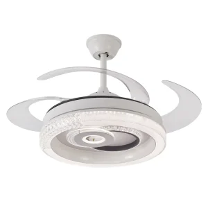 Hanging Lamp Indoor Decoration Retractable Blade LED Fan Pendant Light Modern