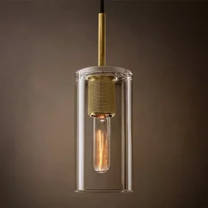Hanging Light Utilitaire Cylinder Shade Pendant Glass Chandelier for Living Room Dining Room Luxury Lighting Decoration Home