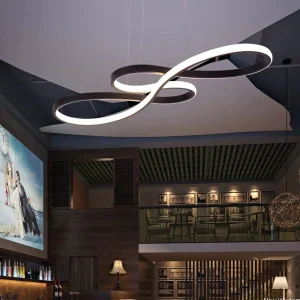 Hanging Minimalist Design Indoor Aluminum Chandeliers Pendant Lights Modern LED
